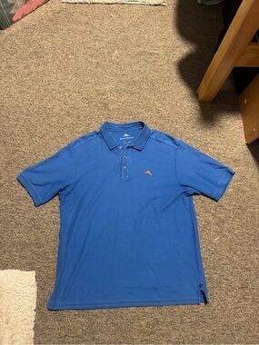 Tommy Bahama Men’s Pima Cotton Blue Polo Shirt